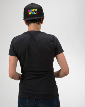 Meow Wolf Black and White Logo Fitted T