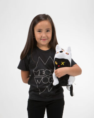 Meow Wolf Black and White Logo Youth T