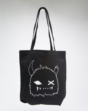 Black and White Snaggy Tote Bag
