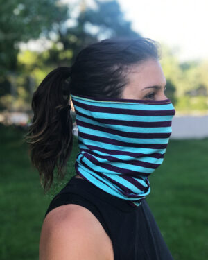 Striped Gaiter - Sea Blue Eggplant - Meow Wolf