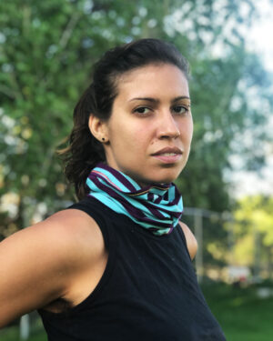 Striped Gaiter - Sea Blue Eggplant - Meow Wolf