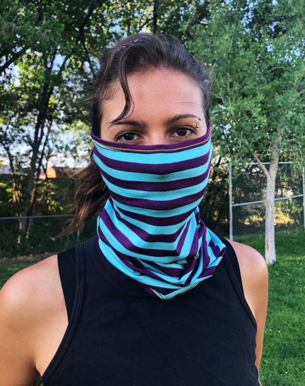 Striped Gaiter - Sea Blue Eggplant - Meow Wolf