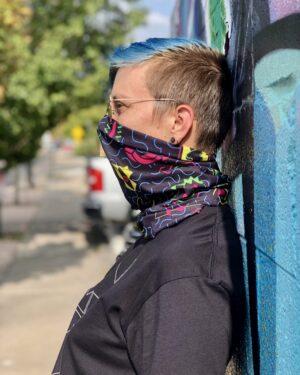 Spacetime Portals Neck Gaiter - Meow Wolf