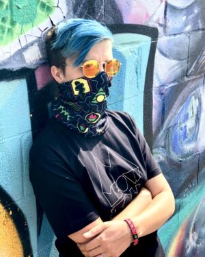 Spacetime Portals Neck Gaiter - Meow Wolf