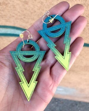 Parker Jennings Earrings Moondrop Blue/Lime