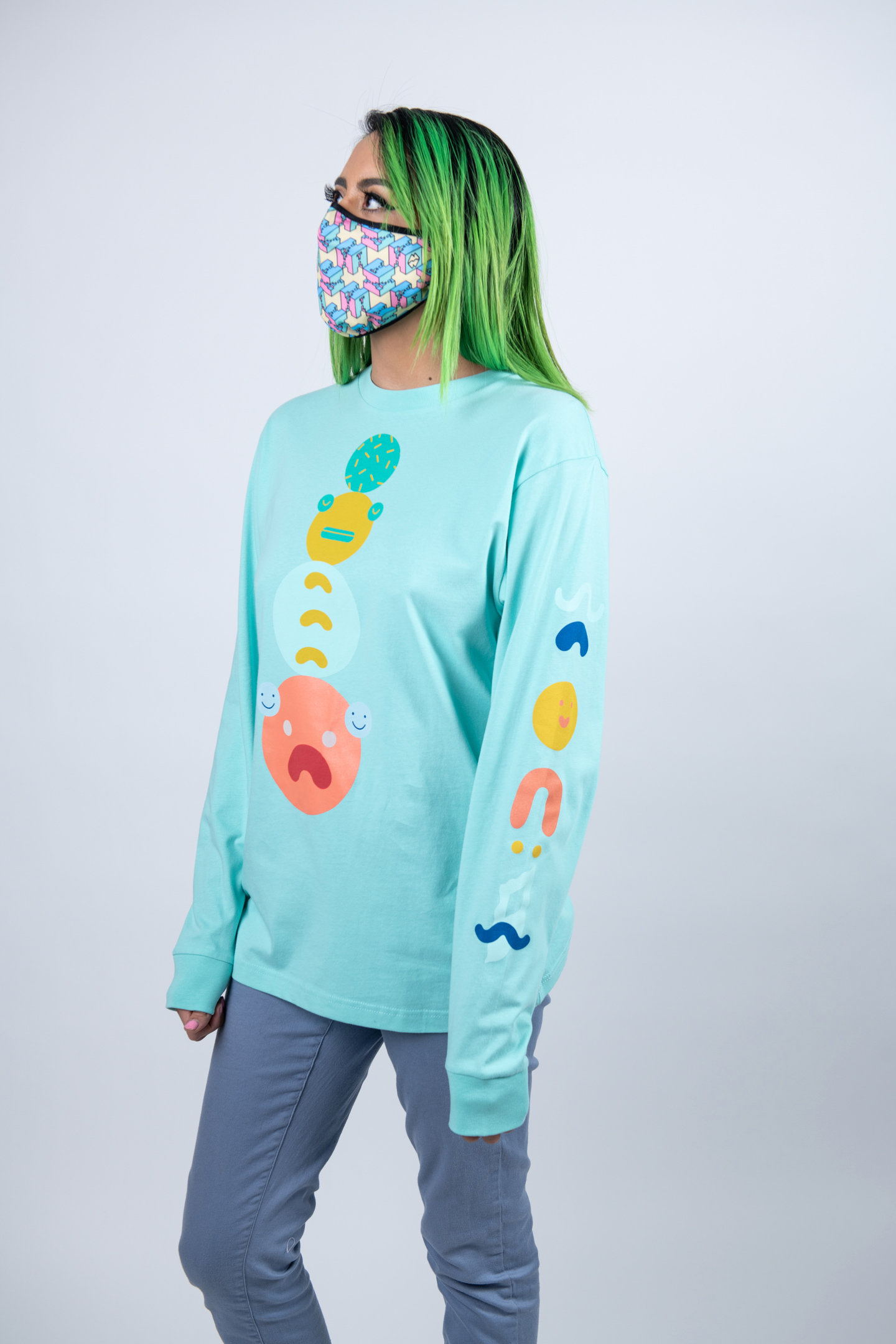Greebles Tower Long Sleeve T-Shirt Omega Mart Meow Wolf