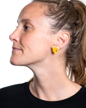 Pizza Studs - Golda Blaise Earrings Jewelry
