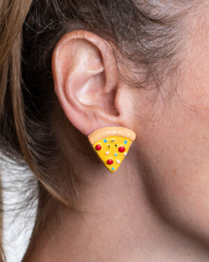 Pizza Studs - Golda Blaise Earrings Jewelry