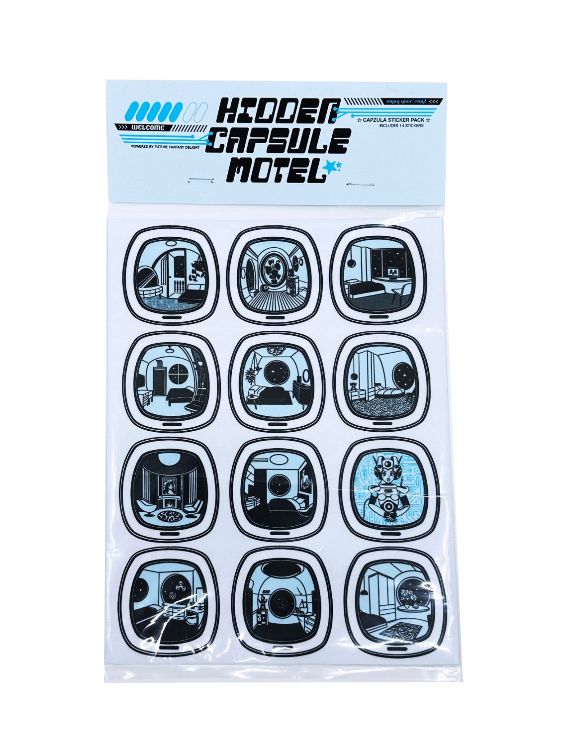 Hidden Capsule Motel Sticker Pack Hidden Capsule Motel Sticker Pack