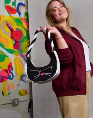 Cat Wolf Crescent Bag