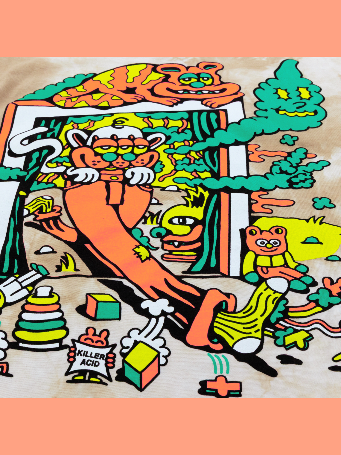 Killer Acid x MW Drippy Door Dyed T-Shirt Killer Acid x MW Drippy Door Dyed T-Shirt